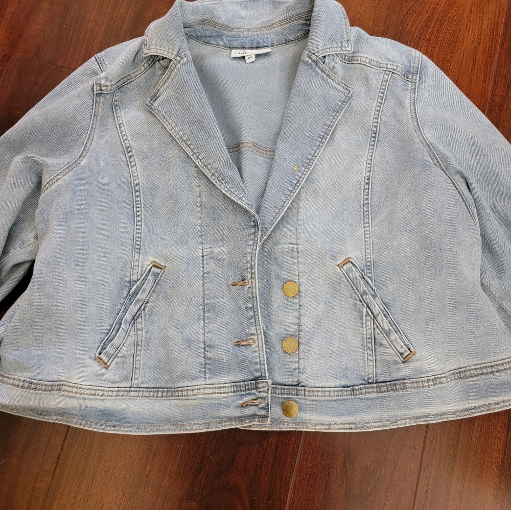 Plus size Cropped Denim Jacket